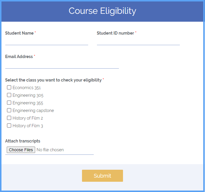 Course Eligibility Form Template Formsite Course Eligibility Form Template Formsite