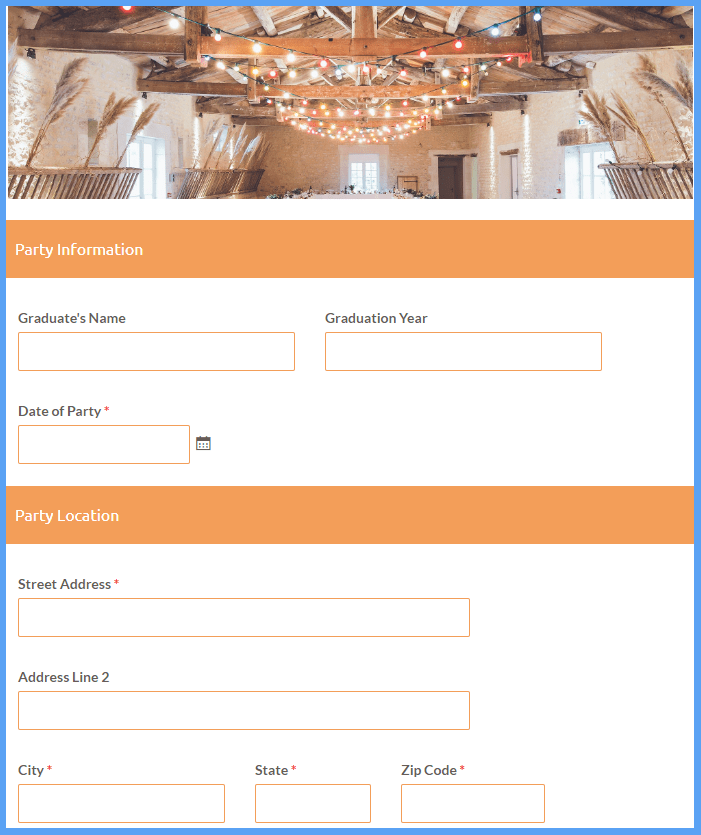Event Service Order Form Templates