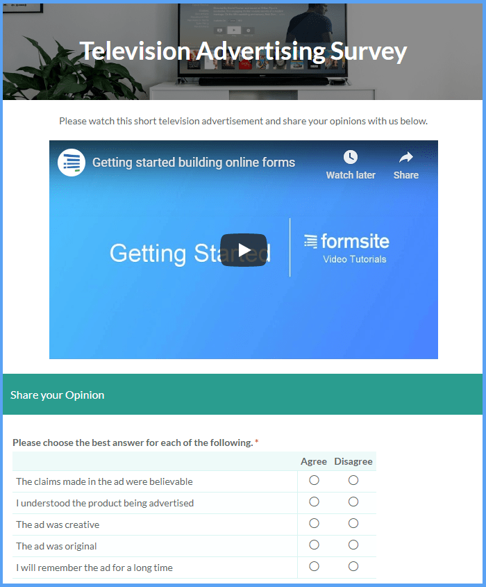 Video Survey Templates