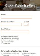 Class Registration Form
