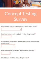 Concept Testing Survey