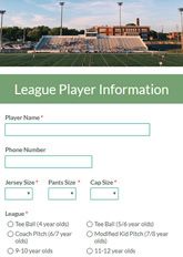 League Signup Form