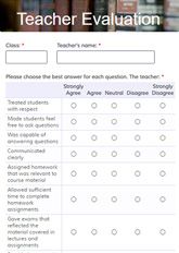 Teacher Evaluation Form