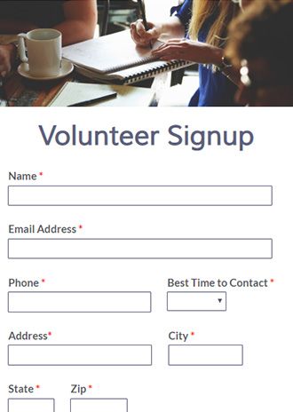 Volunteer Forms Template from www.formsite.com