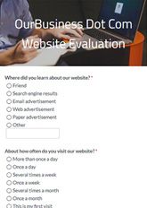 Website Evaluation Survey