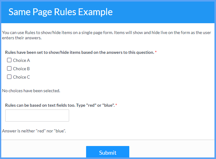 Same Page Rules Example Templates