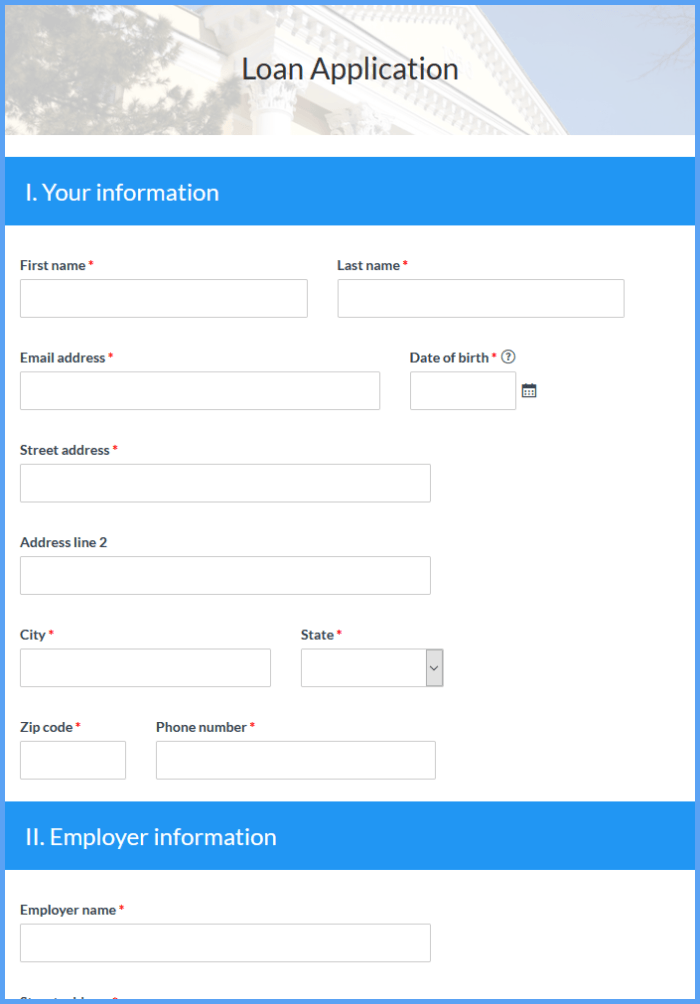 Loan Request Form