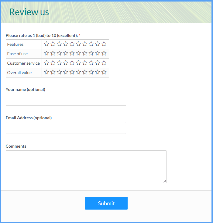 review web form builder