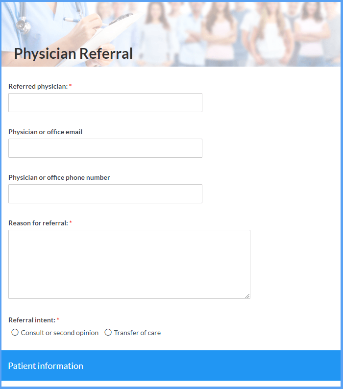 Medical Referral Forms Template from www.formsite.com