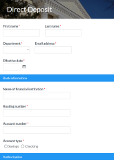 Direct Deposit Form