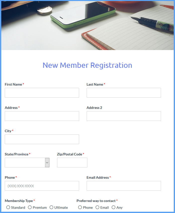 Sign Up Form Template from www.formsite.com