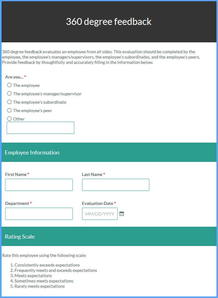 Feedback Form Template | Formsite