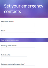 Emergency Contacts Form