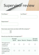 Supervisor Evaluation Form
