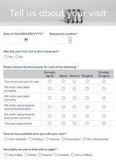 Fast Food Customer Satisfaction Survey