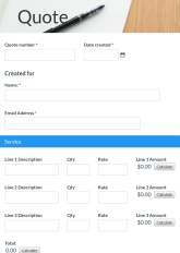 Service Quote Form