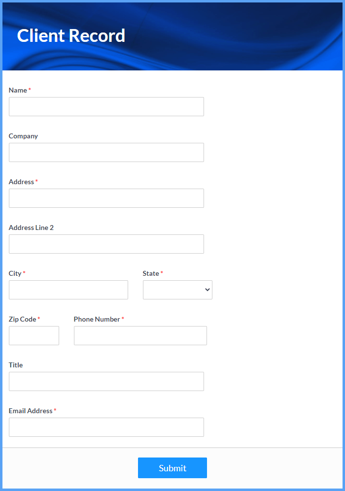 Client Record Forms