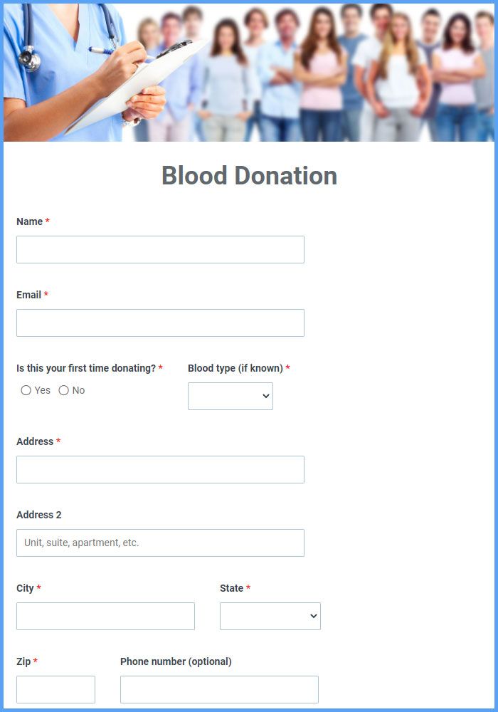 Blood Donation Forms