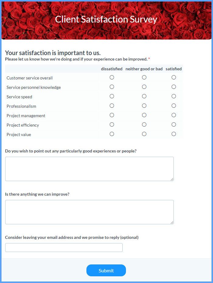 Satisfaction Survey Template