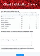 Client Satisfaction Survey