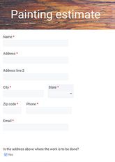 Painting Estimate Form