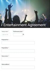 Entertainment Agreement Form