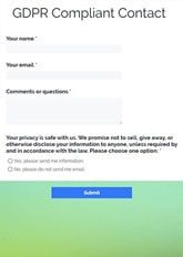 GDPR Compliant Contact Form