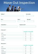 Move Out Inspection Form