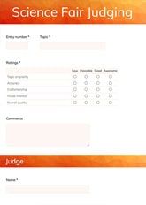 Science Fair Judging Form