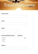 Travel Preference Form