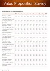 Value Proposition Survey