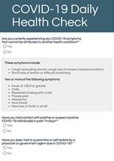 COVID-19 Daily Health Check Form