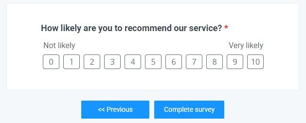 Formsite Number Scale example