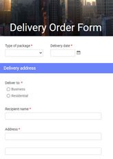 Delivery Order Form