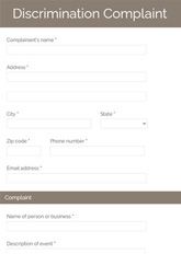Discrimination Complaint Form