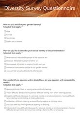 Diversity Survey Questionnaire