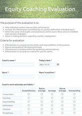 Equity Coaching Evaluation