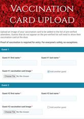 Covid-19 Vaccination Card Upload