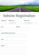 Vehicle Registration Form