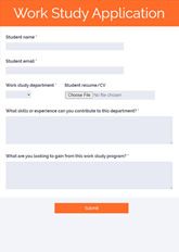 Work Study Application Form