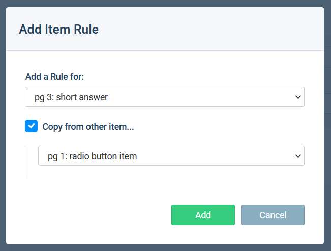 Formsite copy Rules example