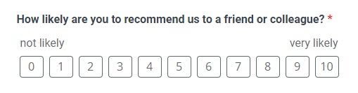 Formsite NPS Number Scale