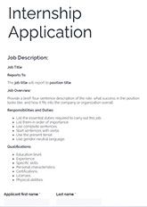 Internship Application Form