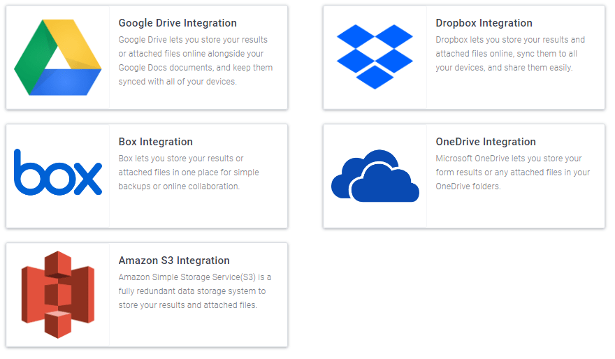 Formsite export uploaded files cloud storage