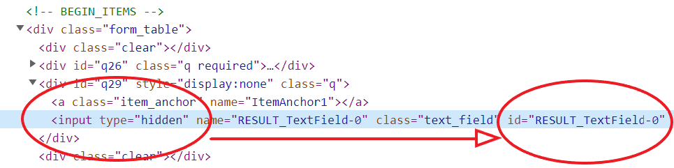 Formsite Custom Code values Hidden Field