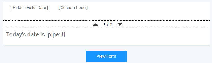 Formsite Custom Code values template