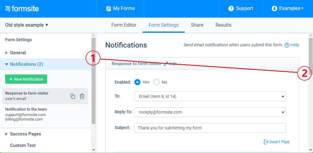 Formsite Design Enhancement for New List Navigation Formsite