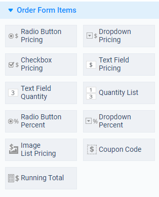 Formsite order form discounts items