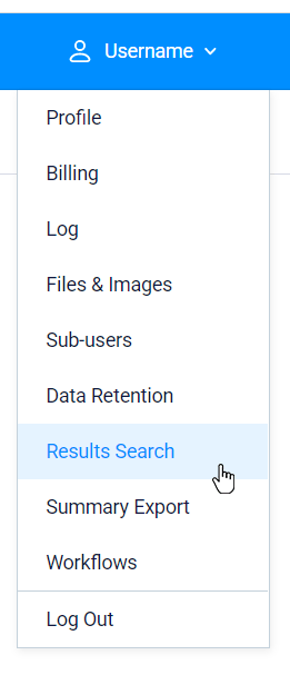 Formsite search results example