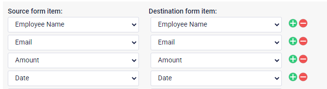 Formsite Workflow data mapping